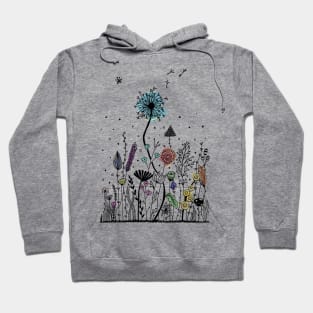 Beautiful garden full of colorful flowers Hoodie